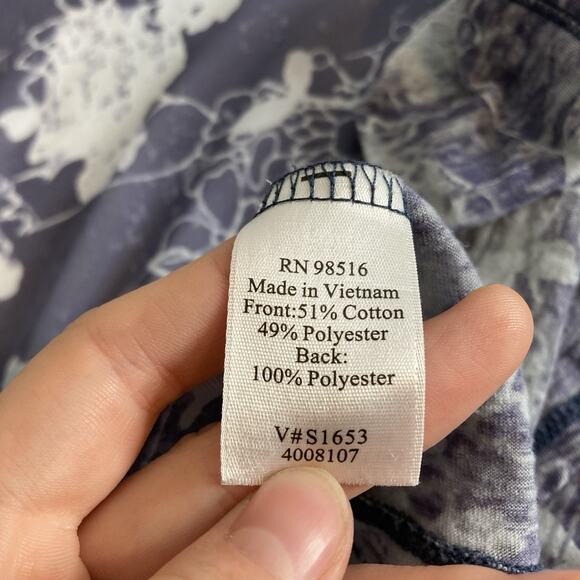 Coldwater Creek Womens Purple Floral Print Open Front Cardigan Size 2X Lagenlook - Picture 6 of 11